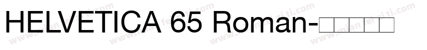 HELVETICA 65 Roman字体转换